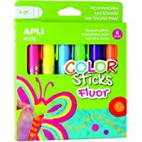Los mejores  - APLI Kids 14404 - Color Sticks fluorescente 6 g-6 u